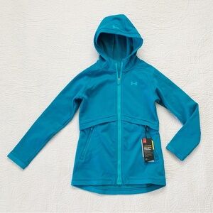 Under‎ Armour Girls' Storm2 ColdGear Hooded Jacket, Blue